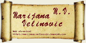 Marijana Velinović vizit kartica